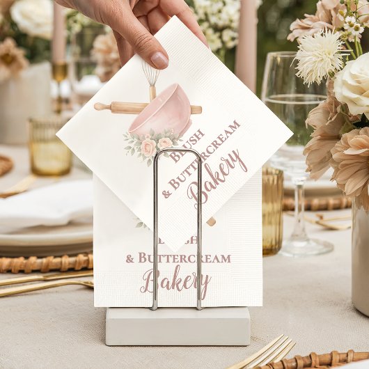 Blush Vintage Patisserie Bakery Business スタンダードカクテルナプキン