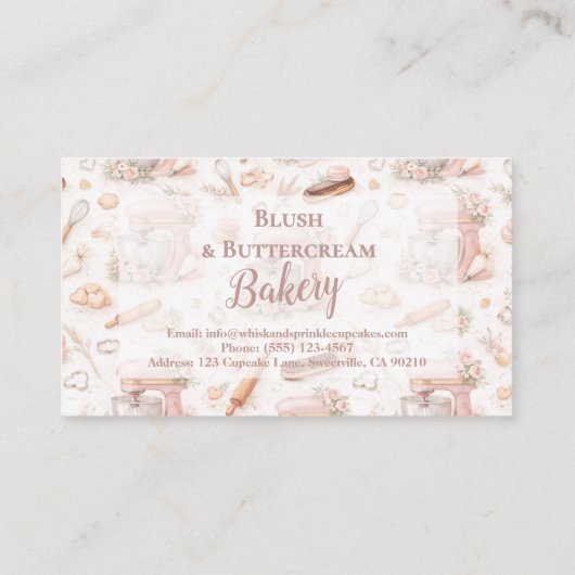 Blush Vintage Patisserie Bakery Business 名刺 (裏面)