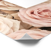 Blush Vintage Rose Frame Photo ポスター (角)