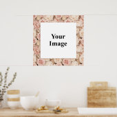 Blush Vintage Rose Frame Photo ポスター (キッチン)