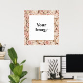 Blush Vintage Rose Frame Photo ポスター (ホームオフィス)