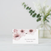 Blush Watercolor Cherry Blossom  | Qr Code 名刺 (スタンド正面)