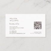 Blush Watercolor Cherry Blossom  | Qr Code 名刺 (裏面)