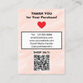 Blush Watercolor Earrings QR Code 名刺 (裏面)