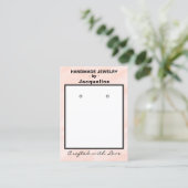 Blush Watercolor Earrings QR Code 名刺 (スタンド正面)