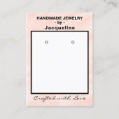 Blush Watercolor Earrings QR Code 名刺 (正面)