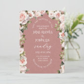 Blush Watercolor Floral Engagement Party 招待状 (スタンド正面)