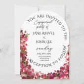 Blush Watercolor Floral Engagement Party 招待状 (正面)