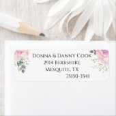 Blush Watercolor Floral Wedding ラベル (インサイチュ)