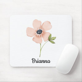 Blush Watercolor Flower 名前 マウスパッド