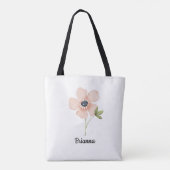 Blush Watercolor Flower Name トートバッグ (裏面)
