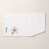 Blush Watercolor Flower Name バスタオルセット (ハンドタオル)