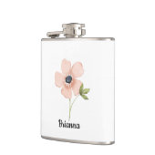 Blush Watercolor Flower Name フラスク (左)