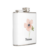 Blush Watercolor Flower Name フラスク (右)