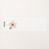 Blush Watercolor Flower Name ヨガマット (裏面(横))