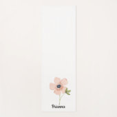 Blush Watercolor Flower Name ヨガマット (正面)