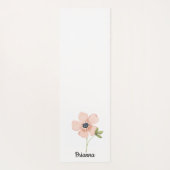 Blush Watercolor Flower Name ヨガマット (裏面)