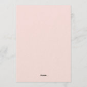 Blush Watercolor Meadow Wedding 招待状 (裏面)