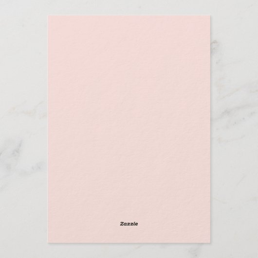 Blush Watercolor Meadow Wedding 招待状 (裏面)