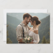 Blush Watercolor with Elegant Black Botanical Art セーブザデート (裏面)