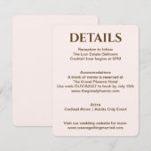 Blush Wedding Details Card | Soft Glam by JLI 招待状 (正面/裏面)