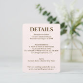 Blush Wedding Details Card | Soft Glam by JLI 招待状 (スタンド正面)