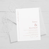 Blush Where Forever Begins Wedding Invitation 招待状