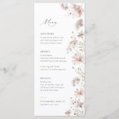 Blush Wildflower Boho Wedding Menu メニュー (正面)