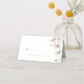 Blush Wildflower Boho Wedding Place Card プレイスカード (正面)