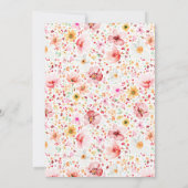 Blush Wildflower Brunch and Bubbly Bridal Shower 招待状 (裏面)