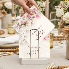 Blush Wildflower Garden Baby Shower スタンダードカクテルナプキン