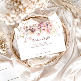Blush Wildflower Garden Diapper Raffle エンクロージャーカード