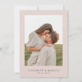 Blush Wildflower Minimal Wedding Save the Date セーブザデート (裏面)