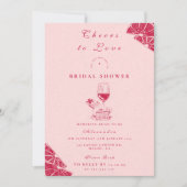 Blush Wine Citrus Bridal Shower 招待状 (正面)