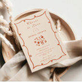 Blush Wine Citrus Bridal Shower 招待状