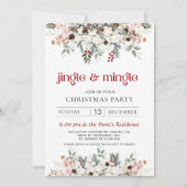 Blush Winter Floral Jingle & Mingle Christmas Part シーズンカード (正面)