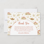 Blush Woodland Wild One Birthday サンキューカード (正面)