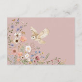 Blush Woodland Wildflowers Diaper Raffle Baby エンクロージャーカード (裏面)