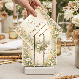 Blush Yellow Wildflower Baby Shower スタンダードカクテルナプキン