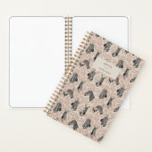 Blush Zebra Botanical Safari Notes Personalized ノートブック (内側)