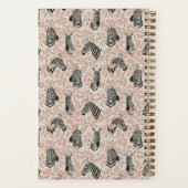 Blush Zebra Botanical Safari Notes Personalized ノートブック (裏面)
