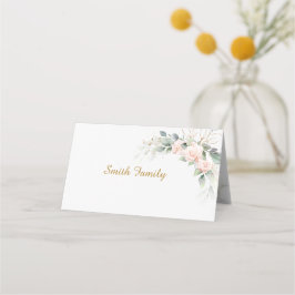 BlushFloralWedding-Placeホルダーファミリー プレイスカード