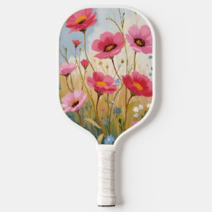 Blushing Blooms 桃色の花畑 フローラル ピックルボールラケット
