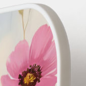 Blushing Blooms | Pink Flower Meadow Floral ピックルボールラケット (左詳細)