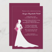 Blushing Bride - ウェディングシャワーの招待状 招待状 (正面/裏面)