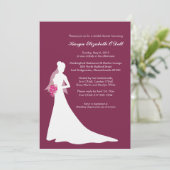 Blushing Bride - ウェディングシャワーの招待状 招待状 (スタンド正面)