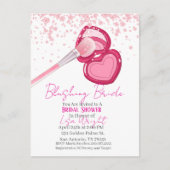 Blushing Bride Bridal Shower Invitation  ポストカード (正面)