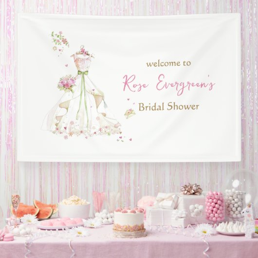Blushing Bride in Bloom Bride to Be 横断幕 (パーティー)