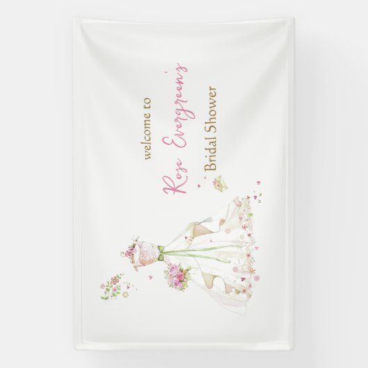 Blushing Bride in Bloom Bride to Be 横断幕 (縦)