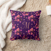 Blushing Petals Floral Throw Pillow クッション (ブランケット)
